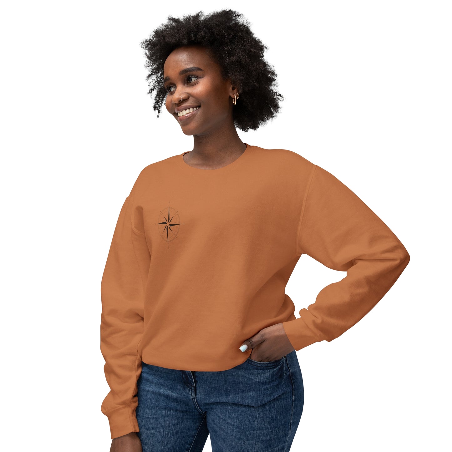 Compass Unisex Lightweight Crewneck Sweatshirt