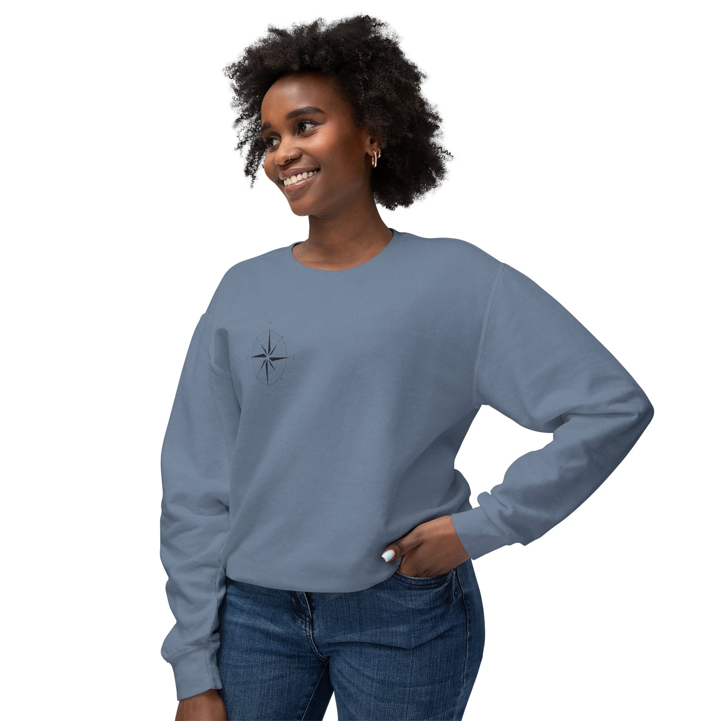 Compass Unisex Lightweight Crewneck Sweatshirt