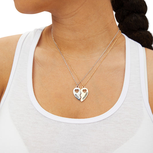 RESTART BFF Half Heart Necklace Set