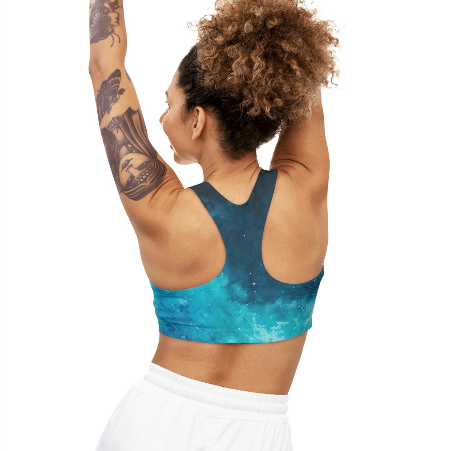 Blue Art Seamless Sports Bra (AOP)