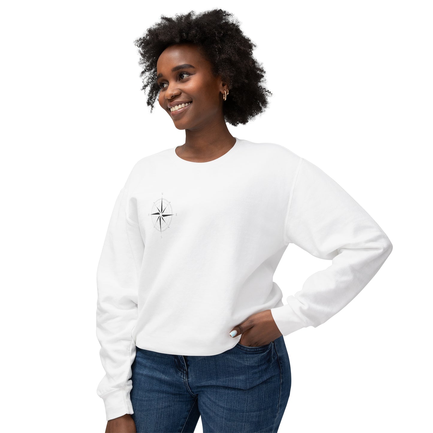 Compass Unisex Lightweight Crewneck Sweatshirt