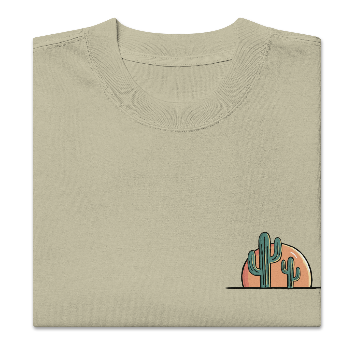 cactus Oversized faded t-shirt