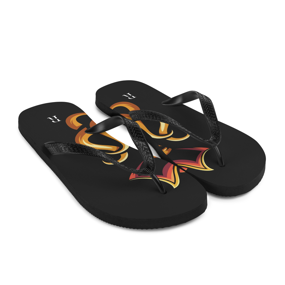 Black art Flip-Flops