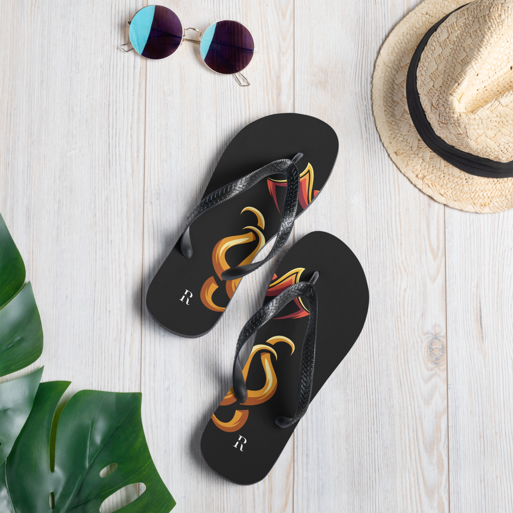 Black art Flip-Flops