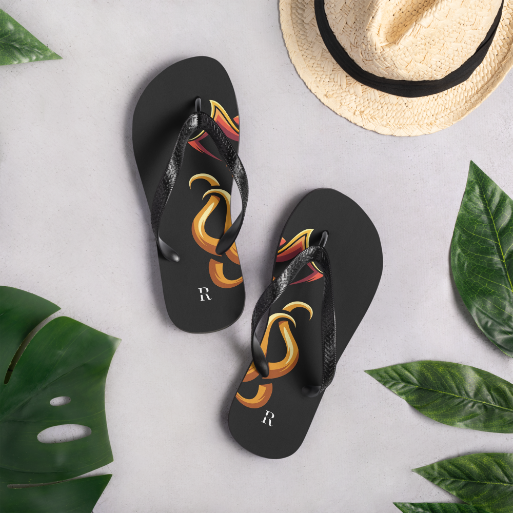 Black art Flip-Flops