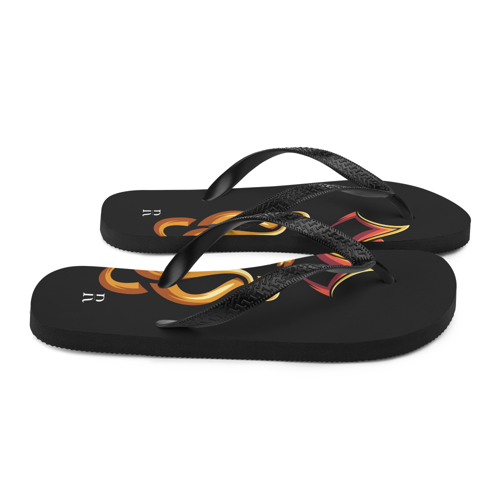 Black art Flip-Flops