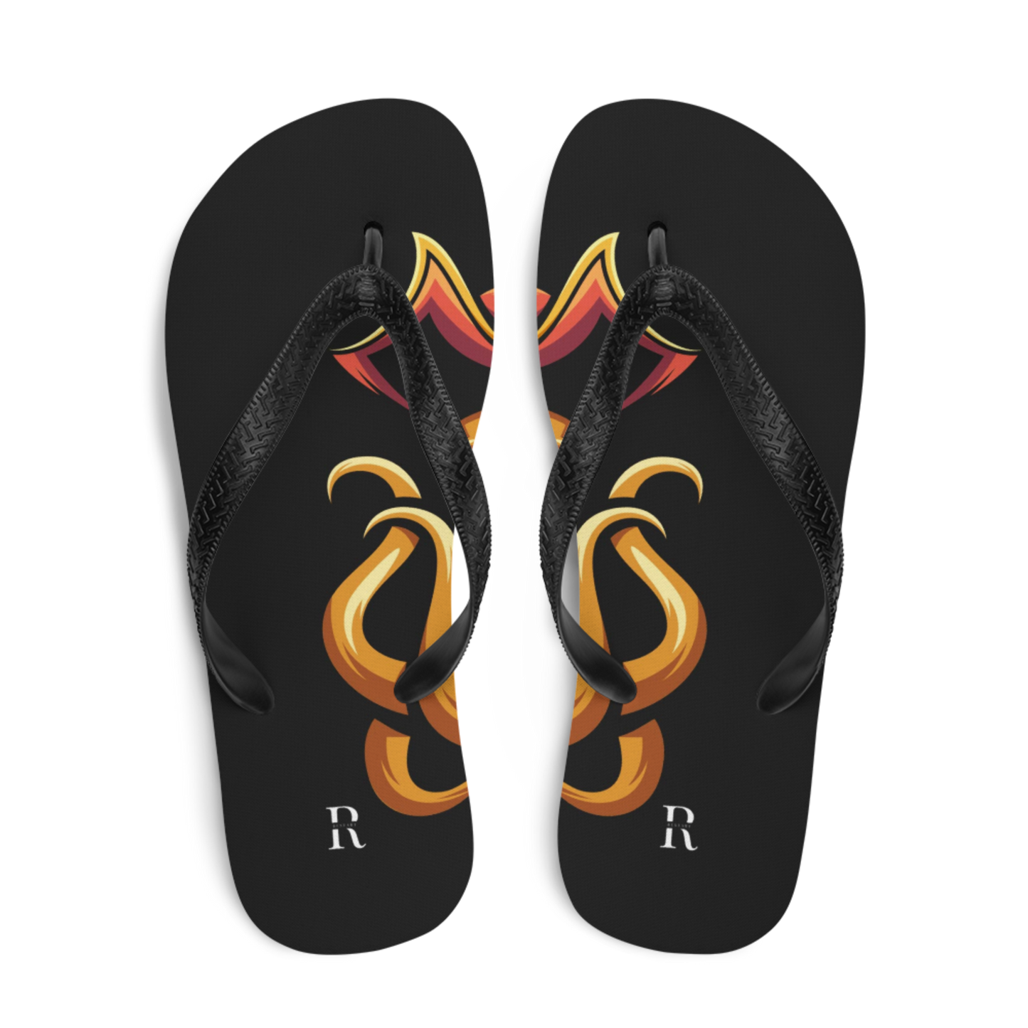 Black art Flip-Flops